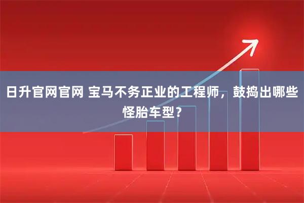 日升官网官网 宝马不务正业的工程师，鼓捣出哪些怪胎车型？