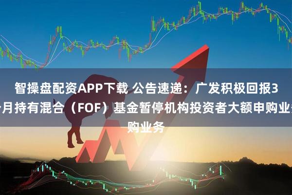 智操盘配资APP下载 公告速递：广发积极回报3个月持有混合（FOF）基金暂停机构投资者大额申购业务