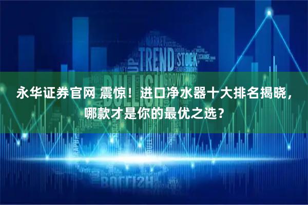 永华证券官网 震惊！进口净水器十大排名揭晓，哪款才是你的最优之选？
